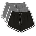 thumbnail image 2 of Gspmoly Short pour Femmes, 3 Pcs Short Décontracté d'Été pour Femmes Short de Sport d'Entraînement Short de Yoga Short Actif Short de Randonnée pour Femmes Offres Prime Gris G, 2 of 8