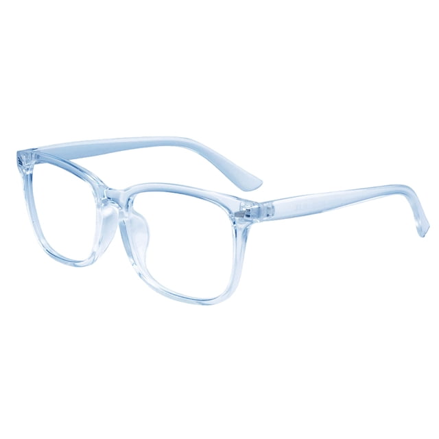 Glasses Riding Outdoor Unisex Square Transparent Lens Eyewear for All Ages with Aluminum Alloy Lightweight Foldable Design and Telescoping Adjustable Fit