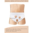 thumbnail image 4 of Underworks Unisex Inguinal Hernia Support Brace with Hot Cold Therapy Gel Pads White Medium, 4 of 5