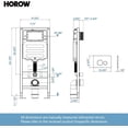 thumbnail image 4 of HOROW Toilet Wall Hung Combo Set, Concealed In-Wall Tank Carrier, Soft-Close Seat, Dual Flush, White, 4 of 10