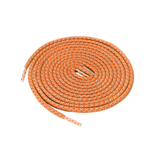 INSPIRE CHIC 2 Paires Lacets Ronds Élastiques Réfléchissants Unisexes pour Espadrilles Jaune Orange 140 cm/55 Pouces
