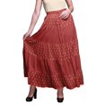 thumbnail image 1 of Bimba Jupes Maxi Imprimées Femmes Style Bohème Gitane Longue Jupe en Coton, 1 of 5