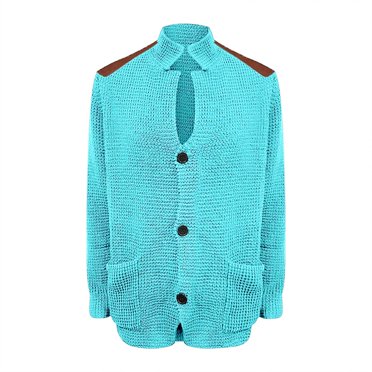 DondPO Cardigan Men Mens Casual Button Cuff Shoulder Patch Slim Warm Sweater Cardigan Jacket Lapel Long Sleeve Knit Jacket Men's Cardigan Sweaters Mens Sweaters Blue 2XL Clearance!