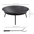 thumbnail image 3 of Outsunny Fire Pit, Portable Firepit with Poker, Black, 3 of 10