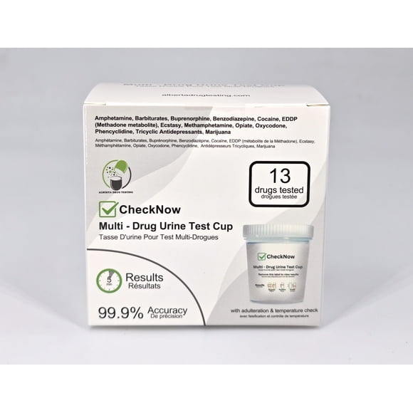 CHECKNOW MULTI-DRUG URINE TEST CUP - 1 TEST Alberta Drug Testing Ltd.