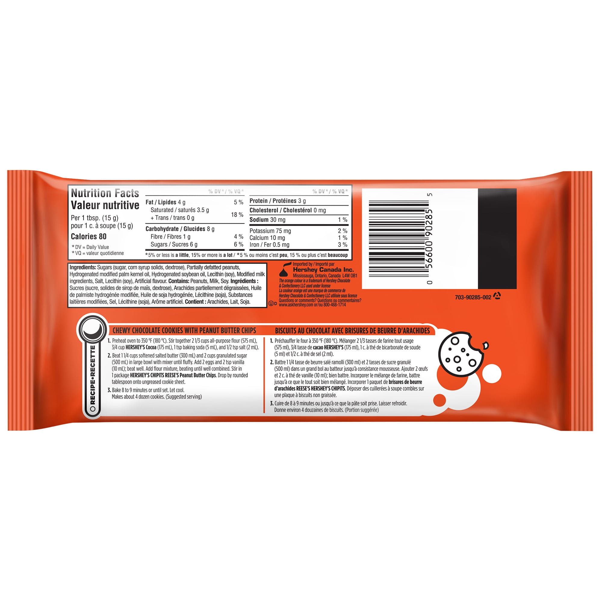 Brisures de chocolat noir HERSHEY'S CHIPITS, 775 g