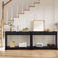 thumbnail image 4 of WIRRYTOR Table Console avec Rangement, Table de Canapé Moderne pour Salon, Table de Canapé Étroite avec 2 Tiroirs en Bois et Tablette de Rangement Ouverte, Noir, 4 of 7