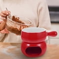 thumbnail image 3 of Shisuyan 1 Set of Practical Chocolate Pot Chocolate Fondue Ceramic Cheese Melting Pot, 3 of 8