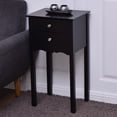 thumbnail image 3 of Gymax 2 PCS Side Table End Accent Table Night Stand W/ 2 Drawers Black, 3 of 9