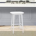 thumbnail image 2 of Steve Silver Hilton White Solid Acacia Wood Counter Stool, 2 of 6