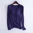 thumbnail image 2 of AherBiu Hauts de Pyjama pour Femmes avec Soutien-Gorge Intégré Chandails Doux à Manches Longues Col Ras du Cou Automne Haut de Pyjama Confortable Vêtements de Nuit, 2 of 7