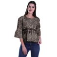 thumbnail image 4 of Moomaya Hauts Boho Coton Décontractés Amples Blouses Haut d'Été Col Rond T-Shirt, 4 of 4
