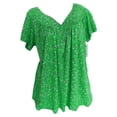 thumbnail image 1 of Hauts et Chemisiers pour Femmes Mode Décontractée Ample T-Shirt à Col Rond Imprimé Chat Lune Vert TTG, 1 of 5