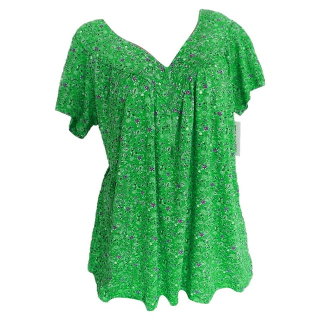 Hauts et Chemisiers pour Femmes Mode Décontractée Ample T-Shirt à Col Rond Imprimé Chat Lune Vert TTG