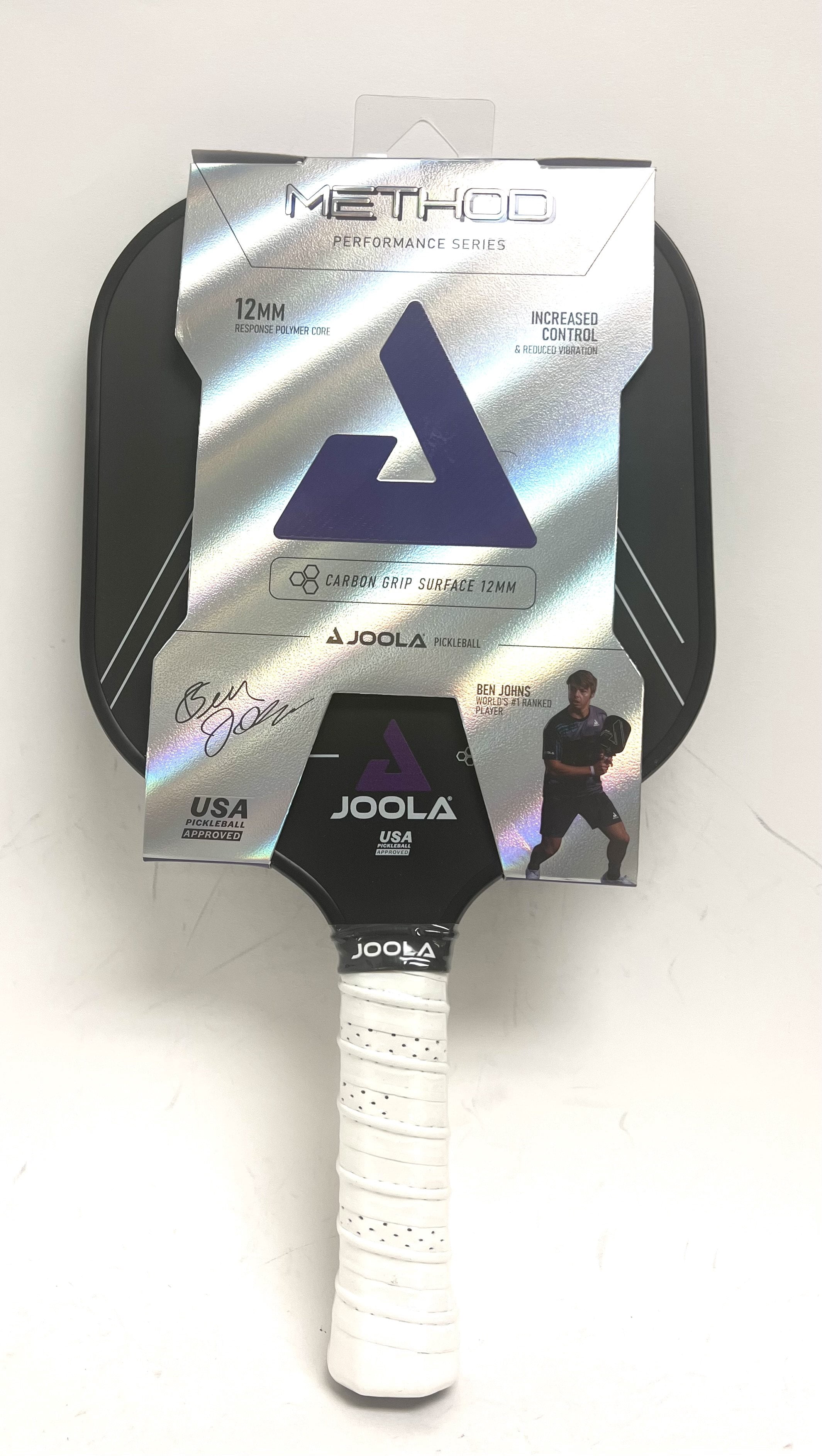 Joola Method Palette de Pickleball 12 mm à Surface Antidérapante en Carbone