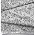 thumbnail image 2 of Soimoi Georgette Viscose Fabric Leaves & Floral Block Decor Fabric Printed Yard 42 Inch Wide, 2 of 3