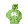thumbnail image 1 of Gravity Outdoor Co. Chandail à Capuchon pour Jeunes - Logo Blanc - Lime - Petit, 1 of 2