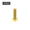 thumbnail image 3 of Unique Bargains Brass Hex Bolts, M6x20mm 5 Pack Fully Thread Grade 4.8 Machine Screws, 3 of 4