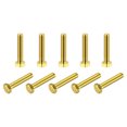 thumbnail image 1 of Unique Bargains Brass Hex Bolts, M6x30mm 10 Pack Fully Thread Grade 4.8 Machine Screws, 1 of 4