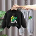 thumbnail image 3 of Pisexur Ensemble de Vêtements d'Automne pour Bébés Filles Garçons 2 Pcs Mode Décontractée Imprimé Mignon Manches Longues Col Rond Chandails en Molleton et Pantalons de Survêtement Ensemble de Survêtement pour Enfants Filles Garçons 3-8 Ans, 3 of 4