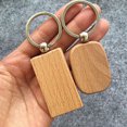 thumbnail image 4 of Wood DIY Key Chain Portable Man Home Car Vehicle Woman Paintable Hanging Crafts Making Bag Handbag Clothes Automotive Keychain Accessories Round, 4 of 9