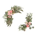 thumbnail image 4 of 2Pcs Wedding Arch Flowers Realistic Floral Arrangements Swag Handmade Decorative Pink, 4 of 9
