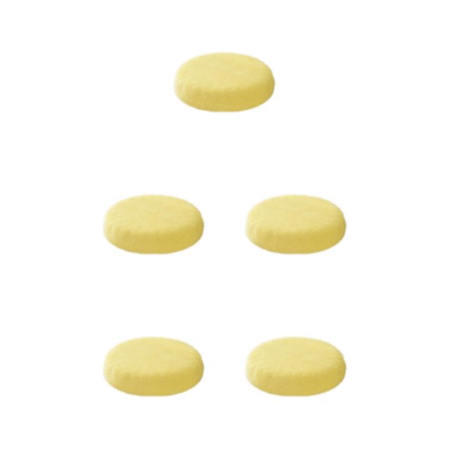 relayinert Round Cushion Mildly Waterproofed For Relaxation Mild Waterproofing Seat Covers yellow 5Set