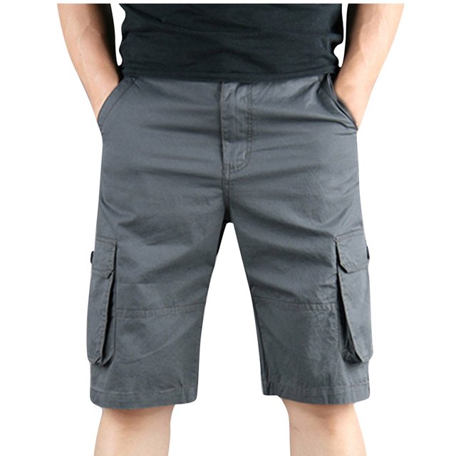 FAIWAD Shorts Cargo pour Hommes Décontractés Classiques Jusqu'aux Genoux à Multiples Poches Pantalons Capri Extensibles Shorts Décontractés d'Extérieur