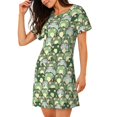 thumbnail image 2 of Kdxio Nuisette pour Femme à Imprimé Grenouille Mignonne, Vêtement de Nuit à Manches Courtes, Chemise de Nuit Décontractée à Imprimé, Robe de Nuit Ample et Confortable, 2 of 6
