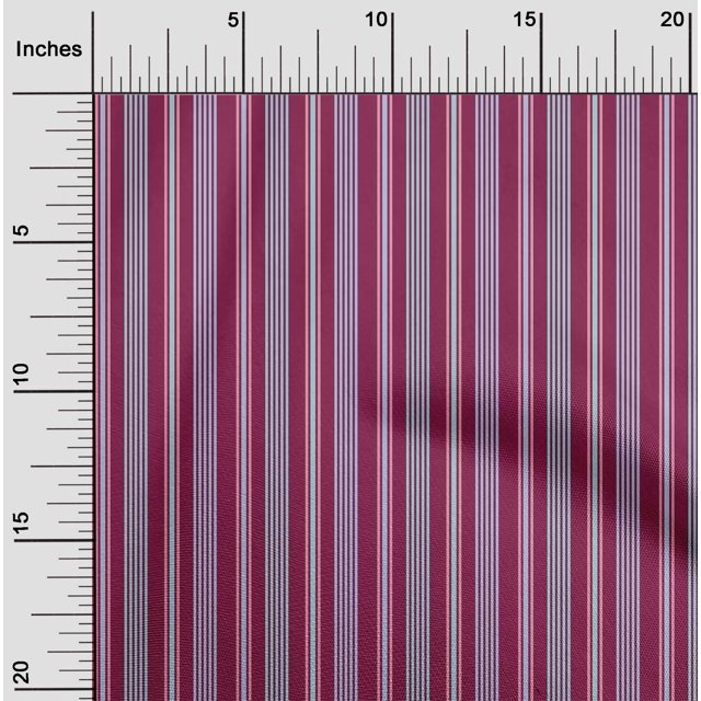 oneOone Tissu Polyester Lycra à Rayures Verticales Imprimé Tissu BTY 56 Pouces de Large