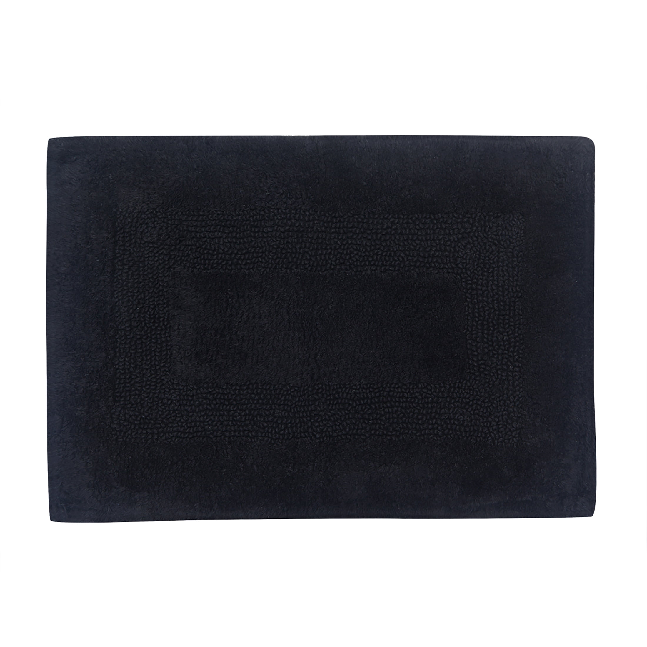 Mainstays Racetrack 100% Cotton Black Bath Rug, 17" x 24"