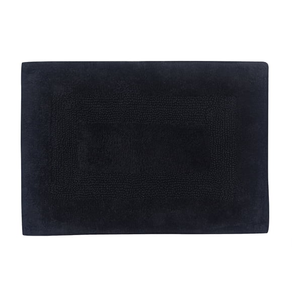 Mainstays Racetrack 100% Cotton Black Bath Rug, 17" x 24"