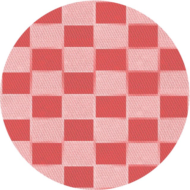 Ahgly Company Machine Washable Indoor Round Transitional Pastel Pink Area Rugs, 5' Round