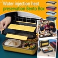 thumbnail image 2 of Renjiang Contenant à Lunch Bento en Acier Inoxydable Étanche, Boîte à Lunch Bento en Métal pour Adultes, Boîte d'Emballage à 4 Compartiments pour Collation de Meal Fruits, Va au Lave-Vaisselle, Parfait pour le Lunch du Travail, 2 of 3