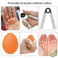 thumbnail image 3 of Hand Therapy Finger Exercise Grip Ball E-gg Shape Strength Trainer Squeeze Stress Relieve (Red--25 KG, 3 of 8