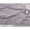 thumbnail image 3 of Soimoi Poly Georgette Fabric Leaves & Fox Face Cartoon Printed Fabric 1 Yard 52 Inch Wide, 3 of 3
