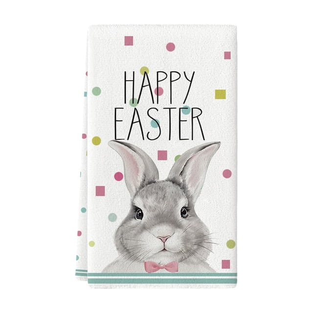 Easter Polyester Platter Towel Kitchen Rag Easter Towel