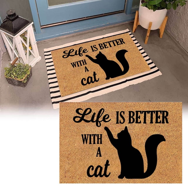 Cat Carpet | Versatile Door Mat for Indoor and Outdoor Use | Stylish Entrance Rug | -Absorbing Area Rug | Home Décor Accessory