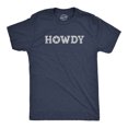 thumbnail image 1 of Mens Howdy T Shirt Funny Western Cowboy Greeting Tee for Guys (Heather Navy - HOWDY) - S, 1 of 3