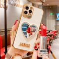 thumbnail image 3 of Makeup Mirror Mobile Phone Case, Luxurious Bling Heart-Shaped Mirror Phone Case(iPhone 7plus/8plus), 3 of 8