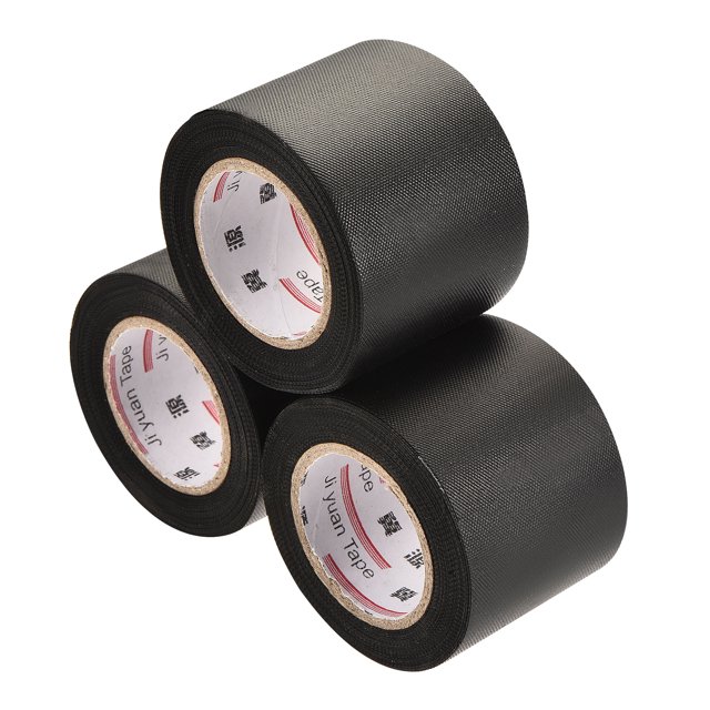 Unique Bargains 5cmx13m Non-Adhesive Thick Tube Protector Wrap Pipe Protective Tape Black 3Pack