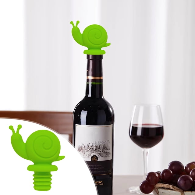 Yhmxh Gadgets de Cuisine, Maison et Cuisine, Petit Escargot Bouchon de Bouteille de Vin Bouchons Réutilisables Étanches Mignons Décoratifs Bouchon de Bouteille Bouchon de Vin Rouge