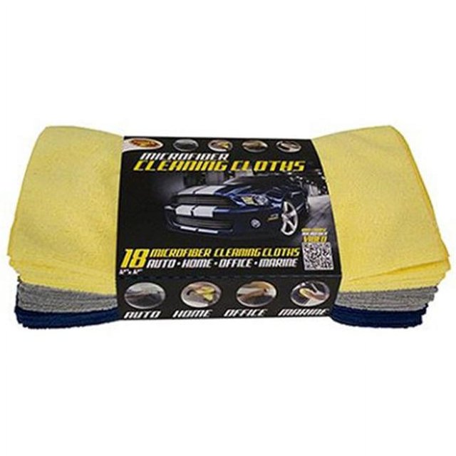 Clean Rite 3-5418-7 12 x 12 in. Microfiber Cleaning Cloths - 18 Per Pack