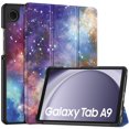 thumbnail image 1 of yeacher Samsung Galaxy Tab A9 & A9 Plus Étui de Protection à Trois Volets avec Réveil/sommeil Automatique, Fermeture Magnétique et Motifs Colorés (8,7/11 Pouces), 1 of 6