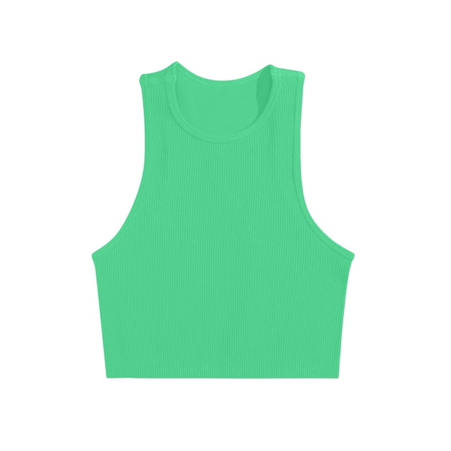 Dagugfen Ribbed Tank Tops for Women Knit Lightweight Stretch Comfy Round Neck Workout Tops for Yoga Pilates