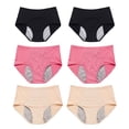 thumbnail image 1 of Women Solid Mesh Breathable And Comfortable High Waist Peripheral Leak Proof Menstrual Pants,Color: Black Size: 7XL, 1 of 2