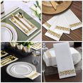 thumbnail image 2 of SHISUYAN Golden Disposable Dinner napkins Wood Pulp for Decor Add Festive Atmosphere to Parties Banquets 25Pcs, 2 of 7