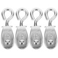 thumbnail image 1 of 4pcs Crane Wire Rope Pulleys Small Lifting Pulley Steel Pulley Roller Pulley System DIY Attachment, 1 of 7