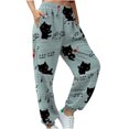 thumbnail image 2 of Pantalon Grand de Sport d'Été pour Femmes Mode Imprimé Décontracté Ample Long, 2 of 5