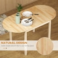 thumbnail image 4 of HOMCOM 55" Wood Kitchen Table, Drop Leaf Tables for Small Spaces, Natural, 4 of 10